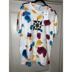 Large-Nike Sportswear NSW Tie Dye Festival AOP Swoosh White T-Shirt